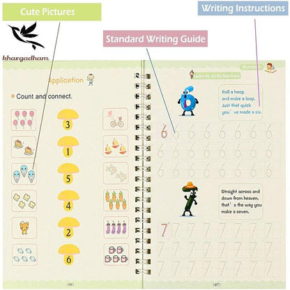 Sank Magic Practice Copybook (4 BOOKS,1 PEN,1 GRIP,10 REFILL) Pack of 1