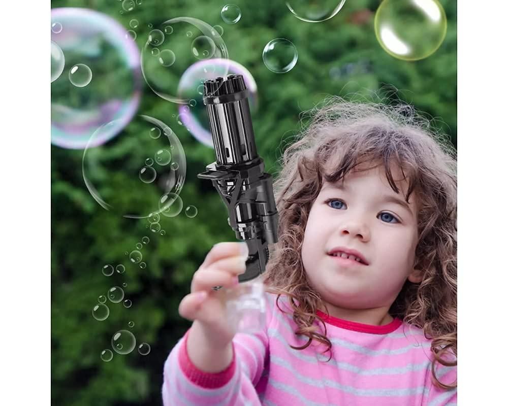 Bubble Gun –  8-Hole Gatling Bubble Blower Toy